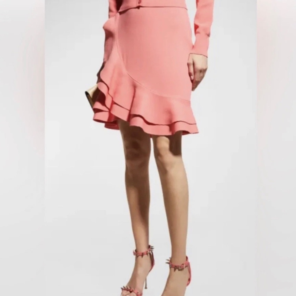 Alexander McQueen Asymmetrical Pink/Coran Skirt L $1,490